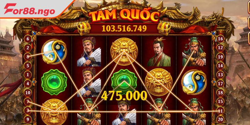 Luật chơi cơ bản của nổ hũ Tam Quốc Tranh Hùng FOR88